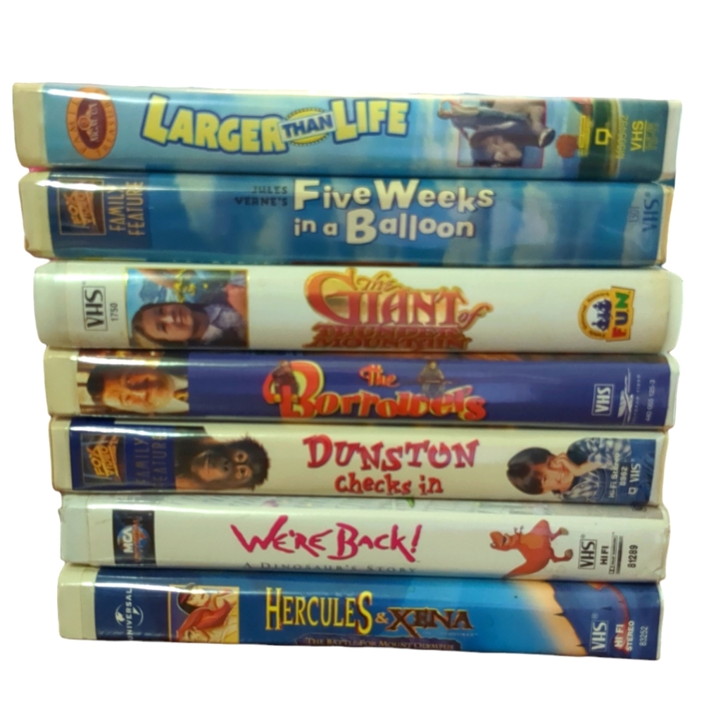 Bundle of 7 Vintage VHS Tapes